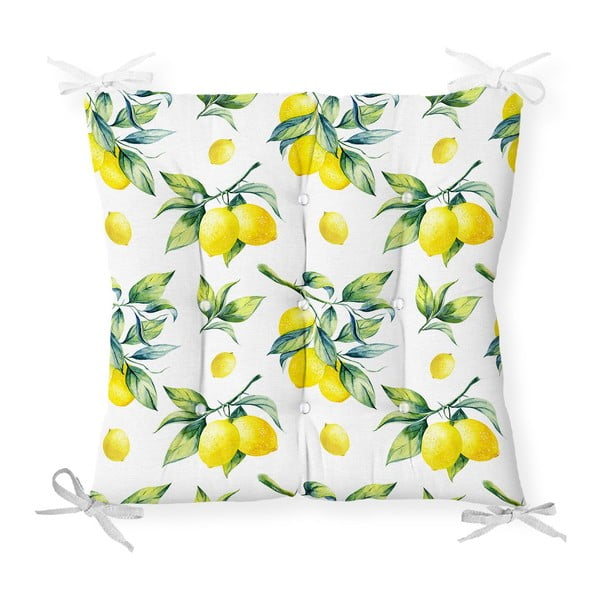 Poduszka na krzesło z domieszką bawełny Minimalist Cushion Covers Lemons, 40x40 cm