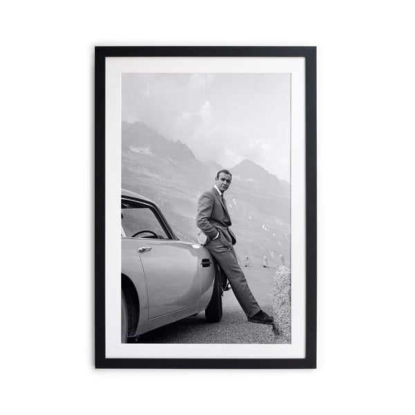 Czarno-biały plakat Little Nice Things Sean Connery, 40x30 cm
