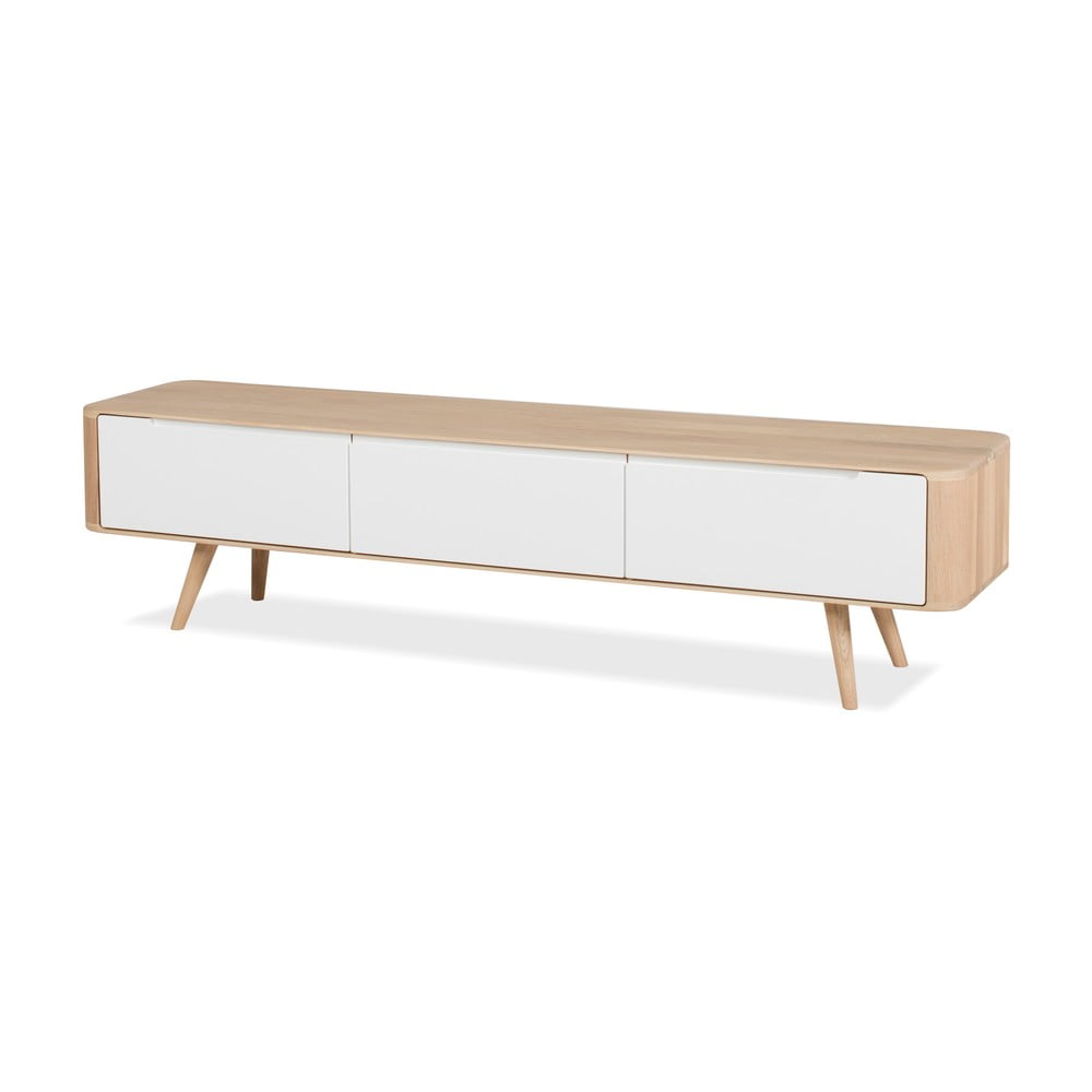 Dębowa szafka pod TV Gazzda Ena, 180x42x45 cm