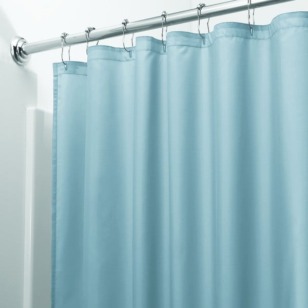 Niebieska zasłona prysznicowa iDesign, 200x180 cm