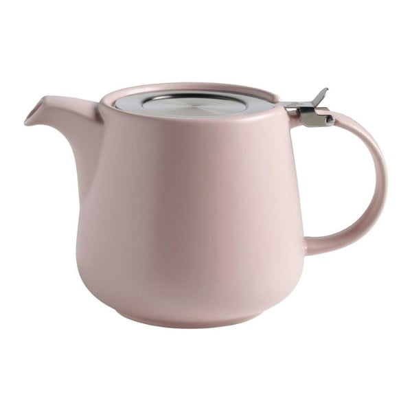 Różowy porcelanowy dzbanek do herbaty z sitkiem Maxwell & Williams Tint, 1,2 l