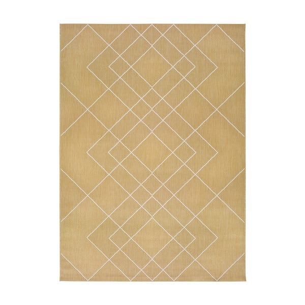 Żółty dywan zewnętrzny Universal Hibis Geo, 160x230 cm