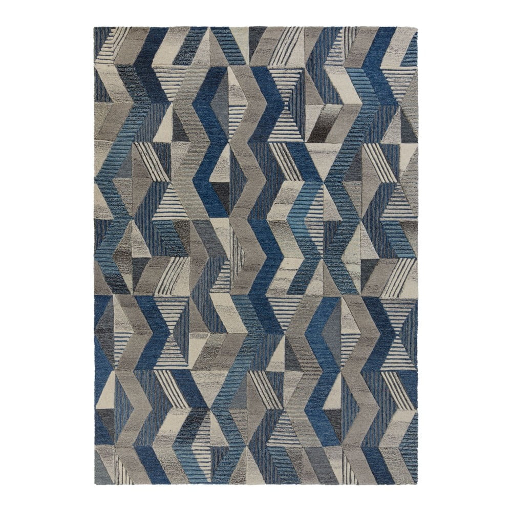 Niebieski wełniany dywan Flair Rugs Asher, 120x170 cm