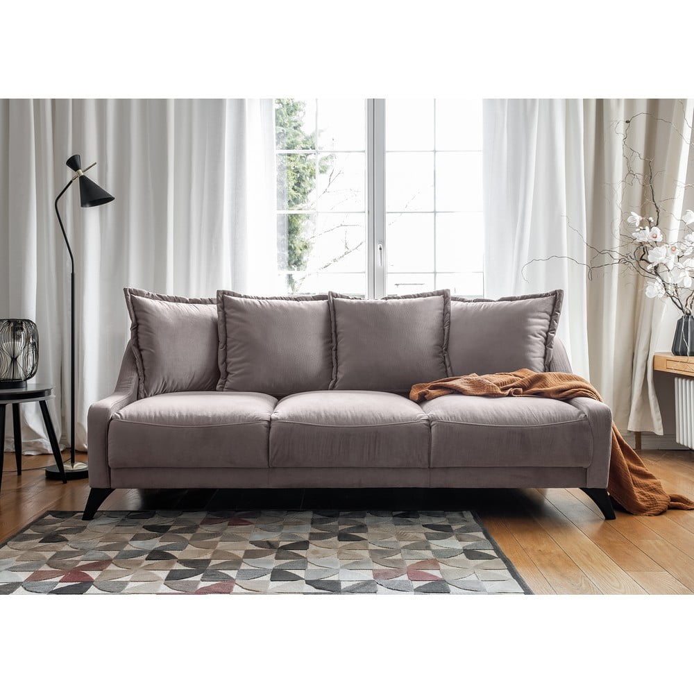 Beżowa aksamitna sofa Miuform Royal Rose