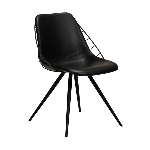 Czarne krzesło z imitacji skóry DAN-FORM Denmark Sway
