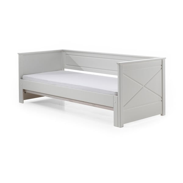 Białe wysuwane łóżko dziecięce Vipack Pino, 90x200 cm