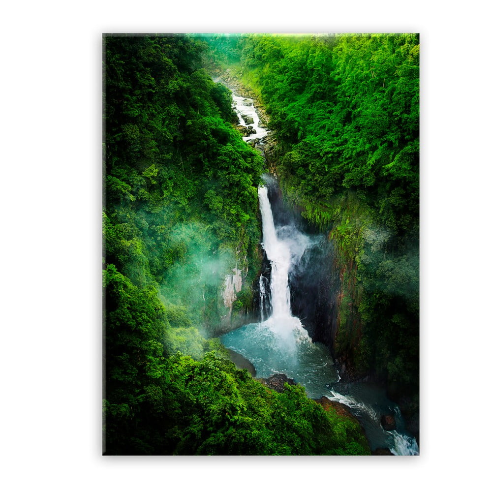 Zdjęcia - Obraz  Styler Glasspik Views Waterfall, 70x100 cm zielony