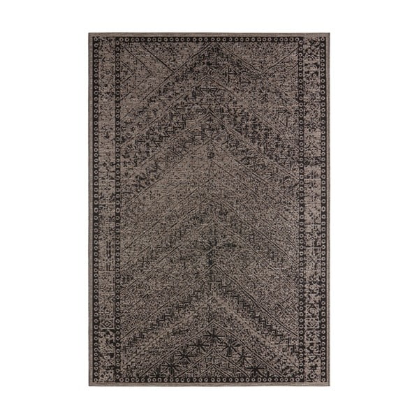 Brązowo-czarny dywan odpowiedni na zewnątrz NORTHRUGS Mardin, 70x140 cm