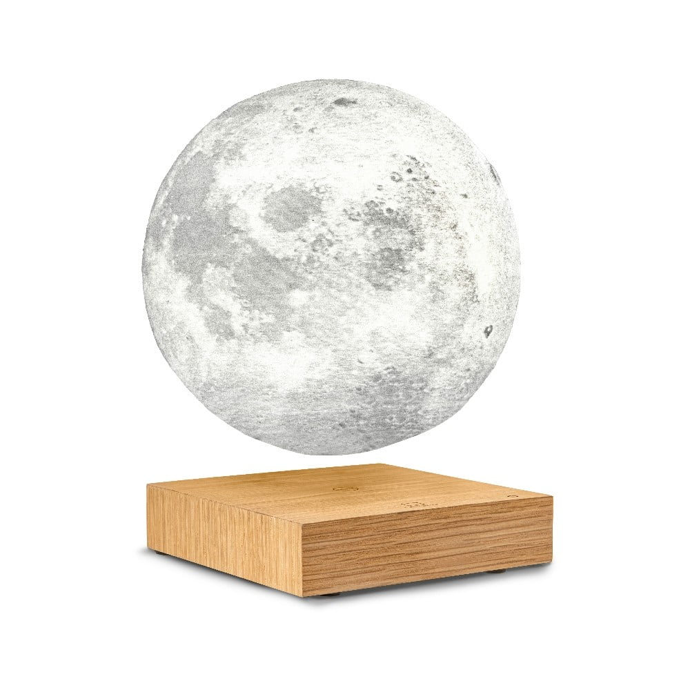 Lewitująca lampa stołowa w kształcie księżyca Gingko Moon White Ash