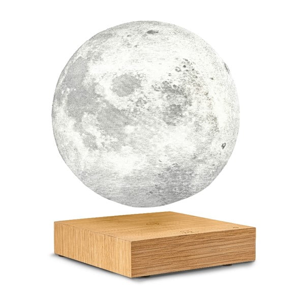 Lewitująca lampa stołowa w kształcie księżyca Gingko Moon White Ash
