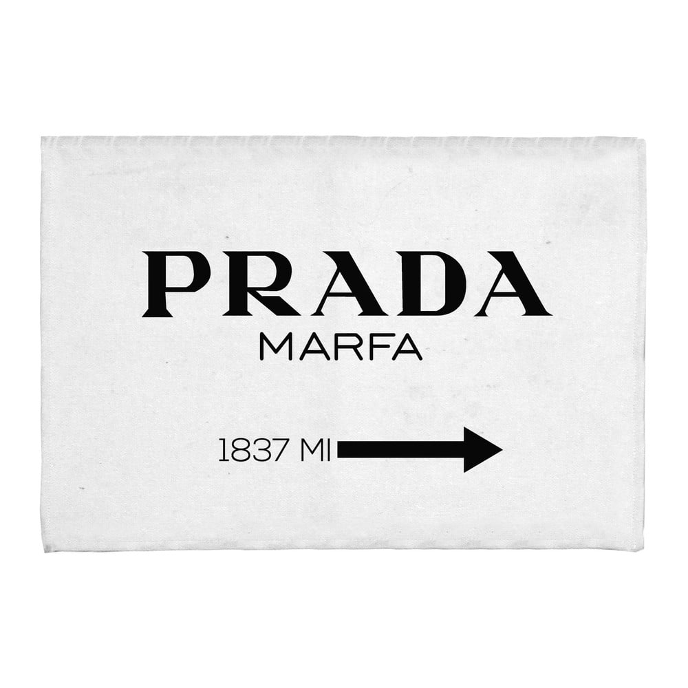 Biało-czarny dywanik łazienkowy Really Nice Things Prada, 60x40 cm