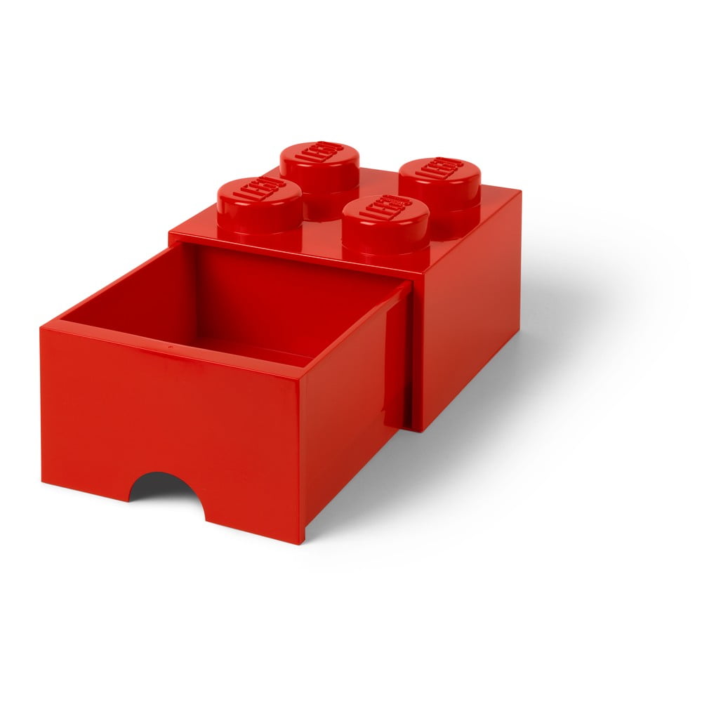 Czerwony pojemnik z szufladą LEGO®