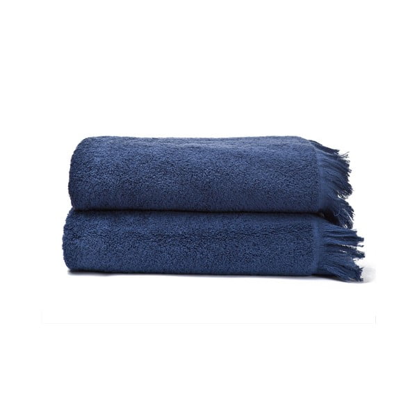 Zestaw 2 granatowych ręczników kąpielowych ze 100% bawełny Bonami Selection, 70x140 cm
