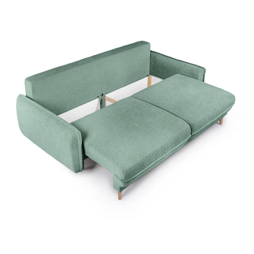 Zielona rozkładana sofa z materiału bouclé 215 cm Patti – Bonami Selection