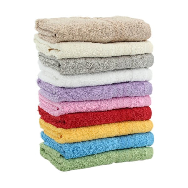 Zestaw 10 ręczników Rainbow, 30x50 cm