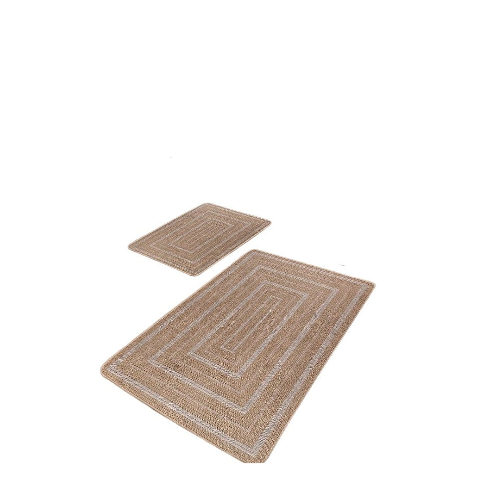 Zdjęcia - Dywan MILA Brązowe dywaniki łazienkowe zestaw 2 szt. 60x100 cm –  Home brązowy 