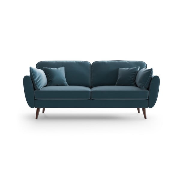 Jasnoniebieska aksamitna sofa My Pop Design Auteuil
