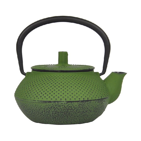 Zielony żeliwny dzbanek do herbaty Bambum Linden, 300 ml