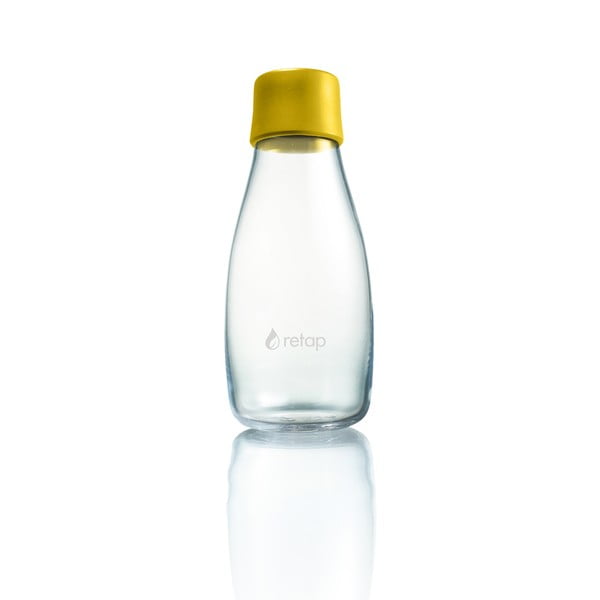 Ciemnożółta szklana butelka ReTap z dożywotnią gwarancją, 300 ml