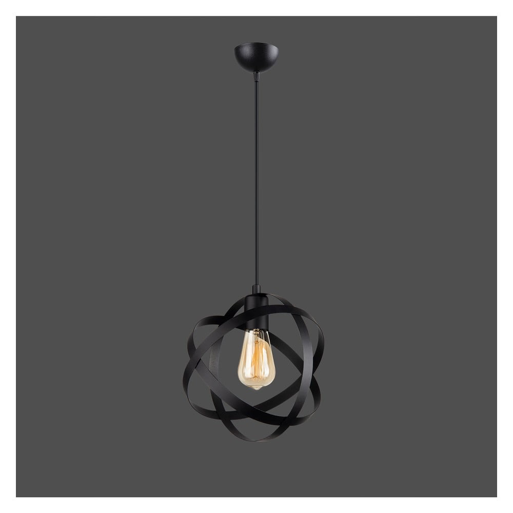 Czarna metalowa lampa wisząca Lama – Squid Lighting