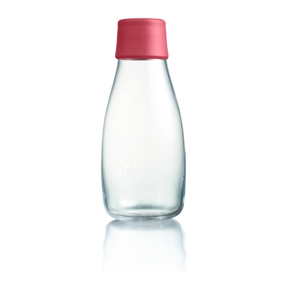 Malinowa butelka ze szkła ReTap, 300 ml