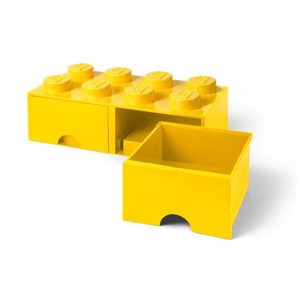 Żółty pojemnik z 2 szufladami LEGO®