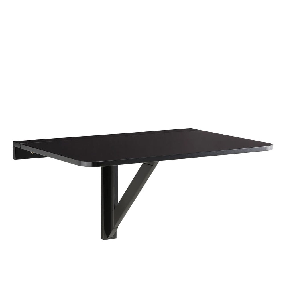 Czarny składany stolik ścienny Støraa Trento, 56x80 cm