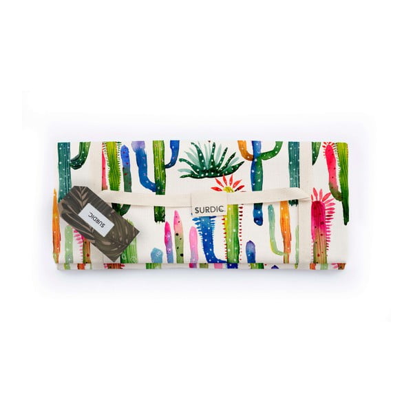 Koc piknikowy Surdic Manta Picnic Watercolor Cactus, 140x170 cm