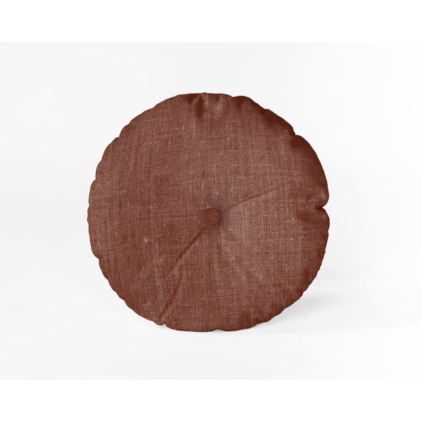 Bordowa poduszka Really Nice Things Cojin Redondo Burgundy, ⌀ 45 cm