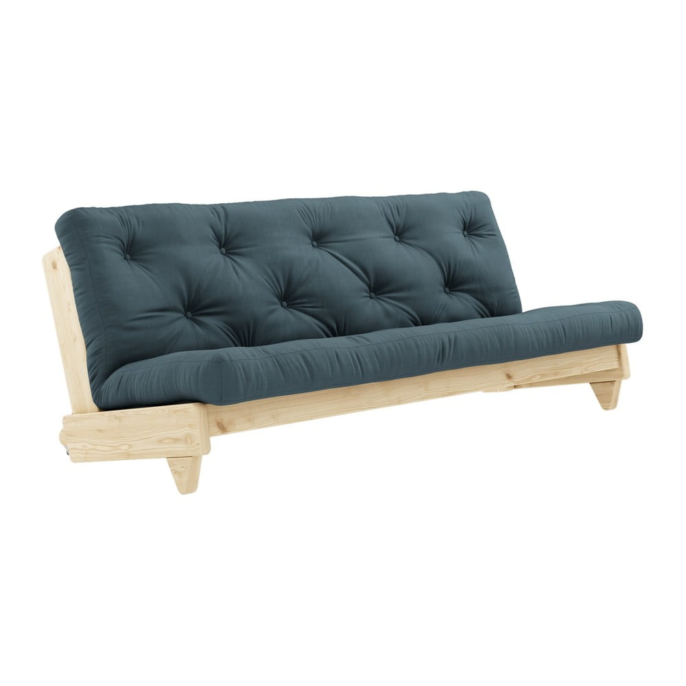 Sofa rozkładana z niebieskozielonym pokryciem Karup Design Fresh Natural/Petrol Blue