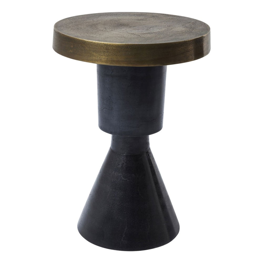 Czarno-brązowy stolik Kare Design Crocker, ⌀ 36 cm