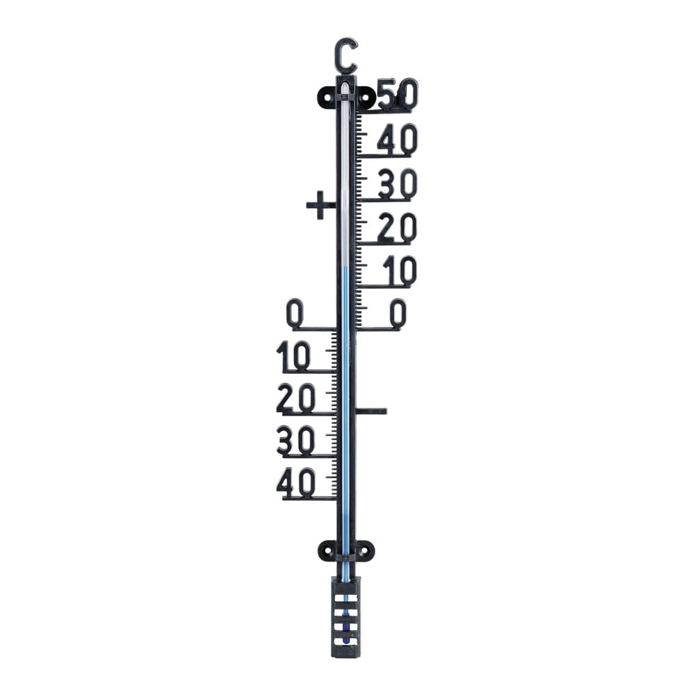 Czarny termometr ścienny Esschert Design