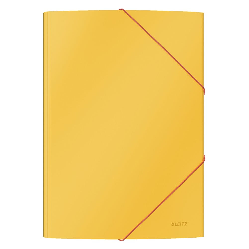 Zestaw 10 żółtych teczek kartonowych z miękką powierzchnią Leitz Cosy, A4