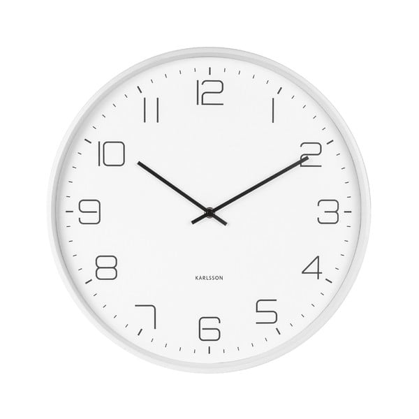 Biały zegar ścienny Karlsson Lofty, ø 40 cm