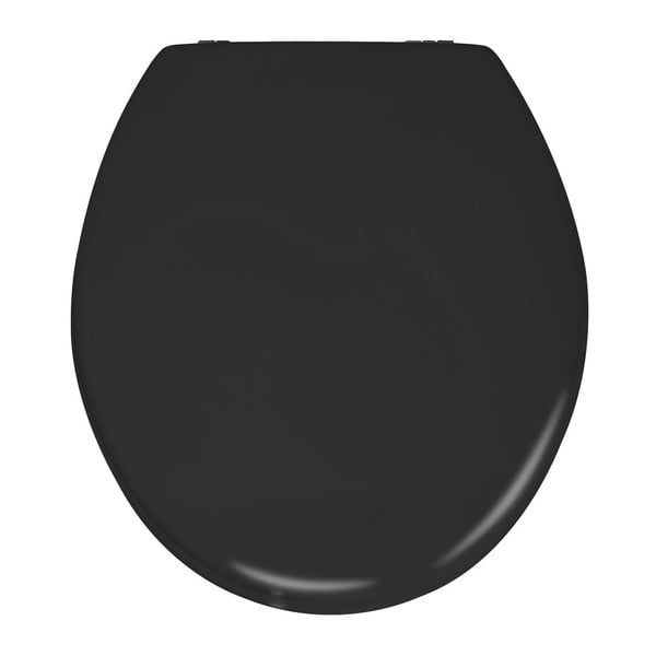 Czarna deska sedesowa matowa Wenko Prima, 41x38 cm