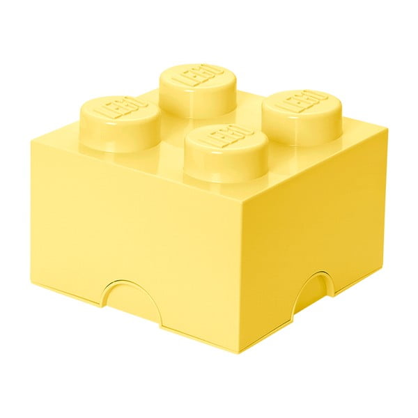 Jasnożółty kwadratowy pojemnik LEGO®