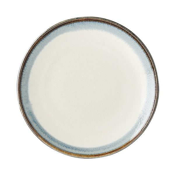 Biały talerz ceramiczny MIJ Aurora, ø 25 cm