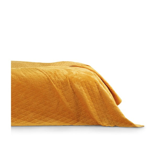 Żółta narzuta AmeliaHome Laila Honey, 260x240 cm