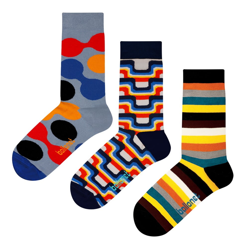 Zestaw 3 par skarpetek Ballonet Socks The 70s w opakowaniu podarunkowym, rozmiar 36 - 40 | Bonami