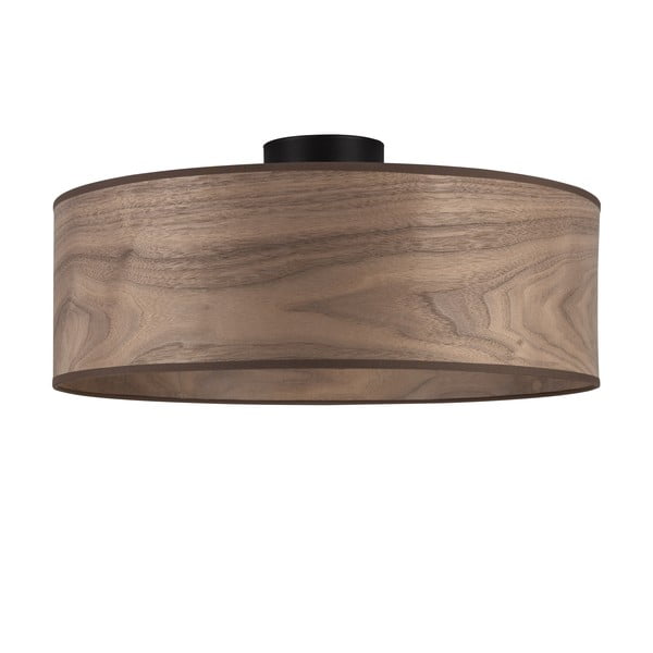Lampa sufitowa z kloszem z drewna orzechowego Sotto Luce TSURI XL