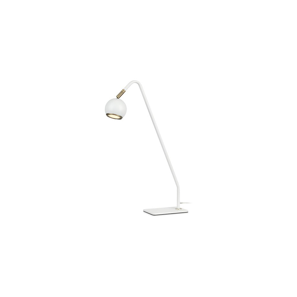 Biała lampa stołowa Markslöjd Coco, wys. 47 cm