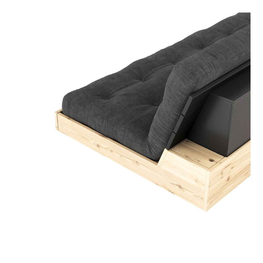 Brązowa rozkładana sofa 244 cm Base – Karup Design