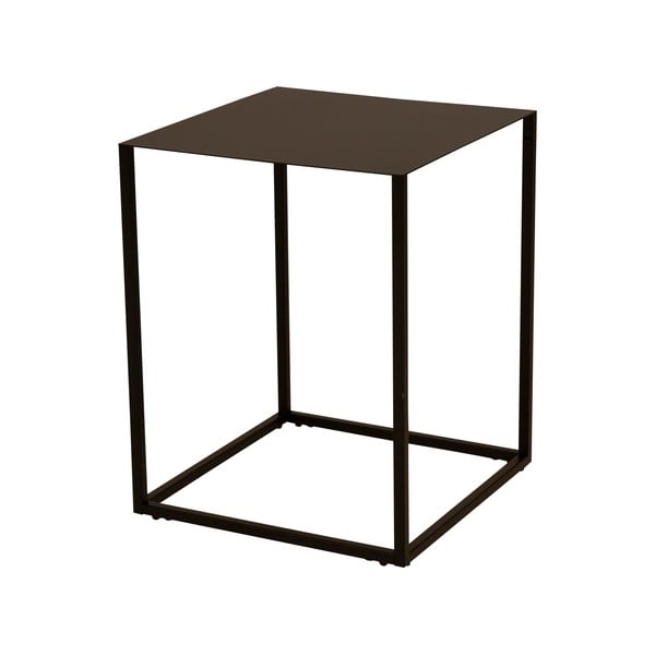 Czarny metalowy stolik Canett Lite, 40x40 cm