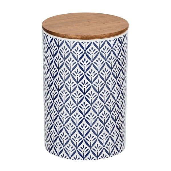 Ceramiczny pojemnik z bambusową pokrywką Wenko Lorca, 1,45 l