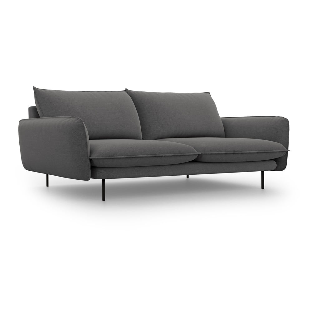 Ciemnoszara sofa Cosmopolitan Design Vienna, 230 cm