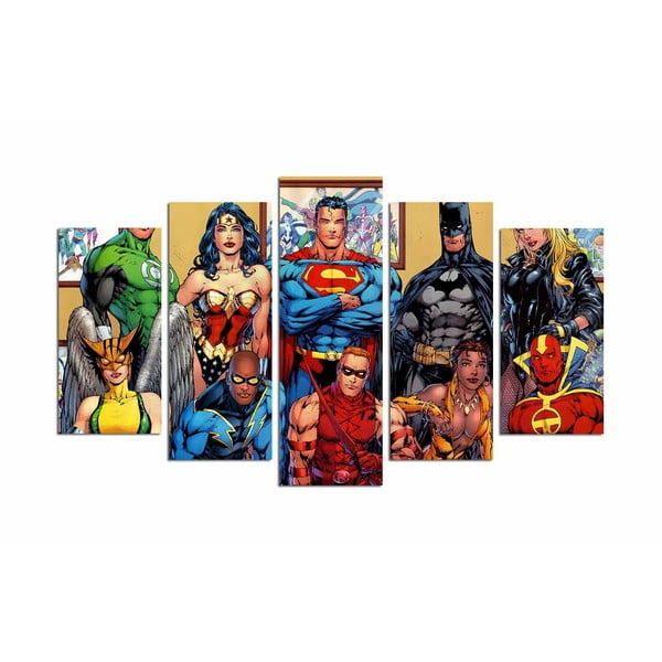 Obraz 5-częściowy Super Heroes