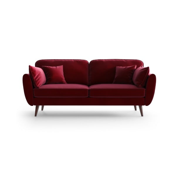 Czerwona aksamitna sofa My Pop Design Auteuil