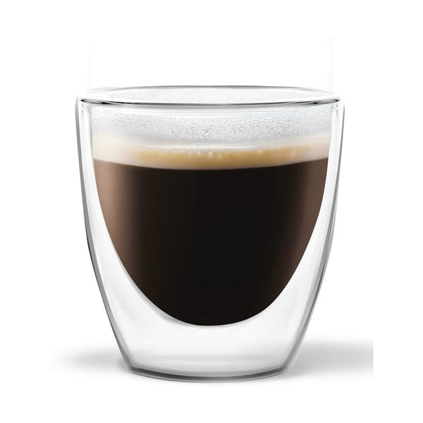 Zestaw 2 szklanek z podwójną ścianką Vialli Design Ronny Espresso, 80 ml