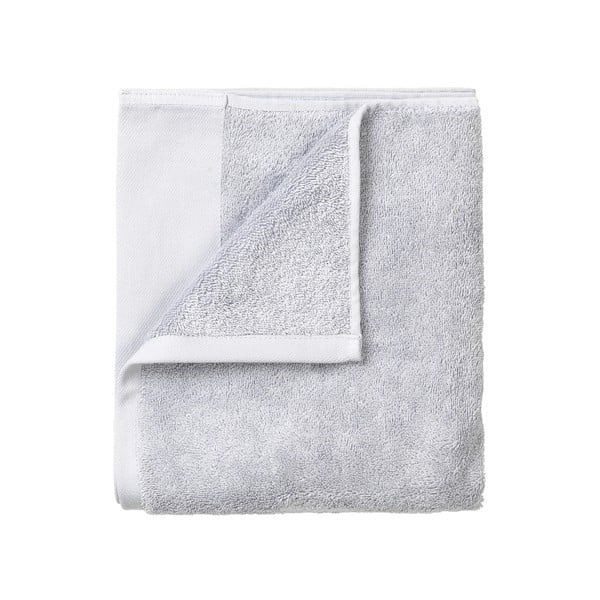 Zestaw 4 jasnoszarych ręczników Blomus. 30x30 cm