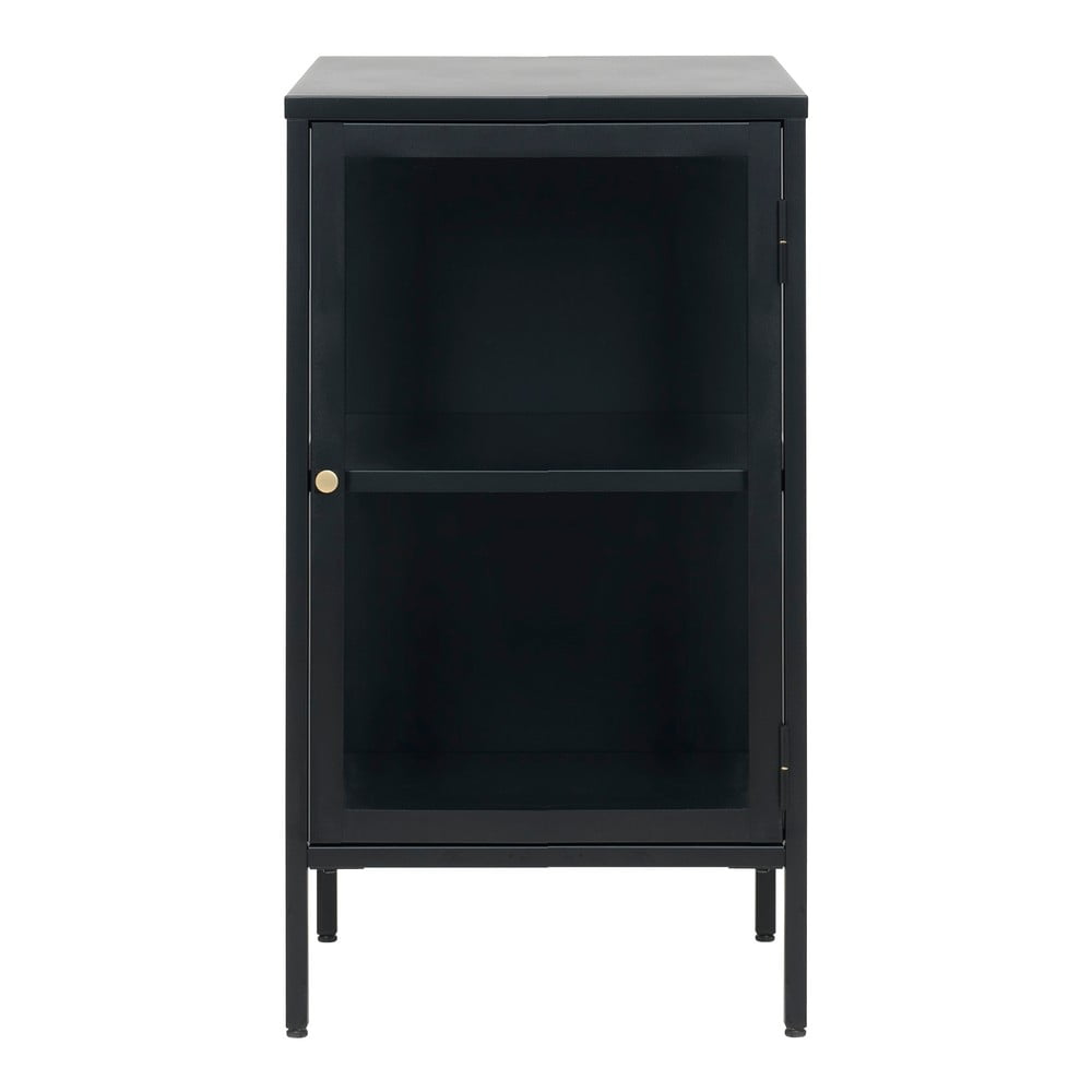 Czarna witryna Unique Furniture Carmel, wys. 85 cm
